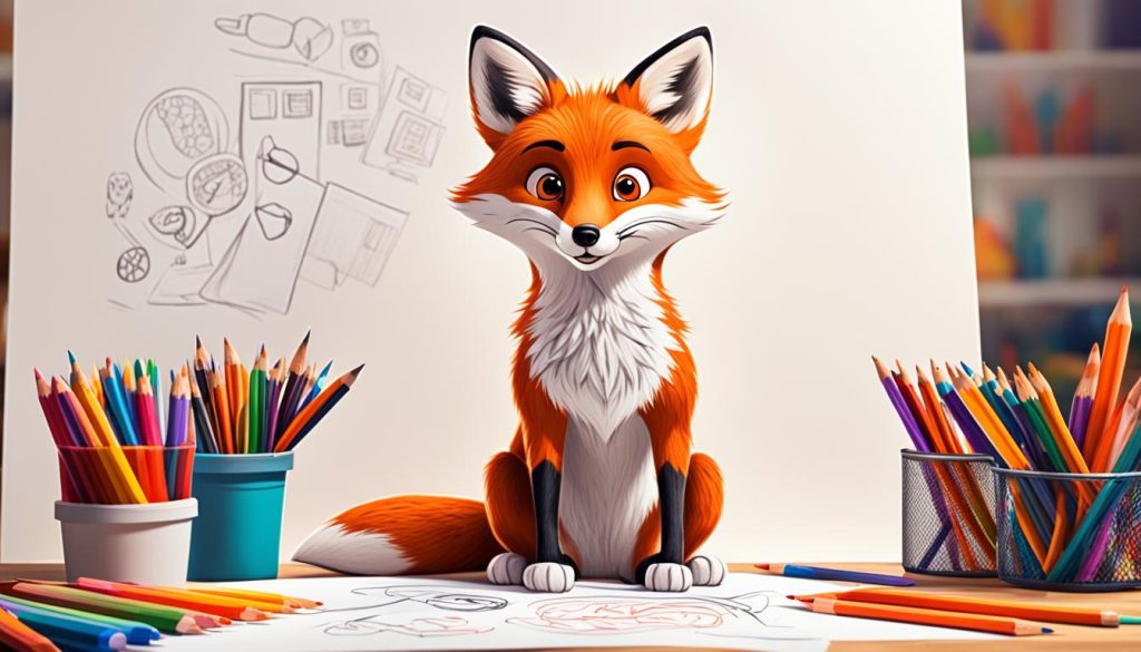 fox how to draw tutorials