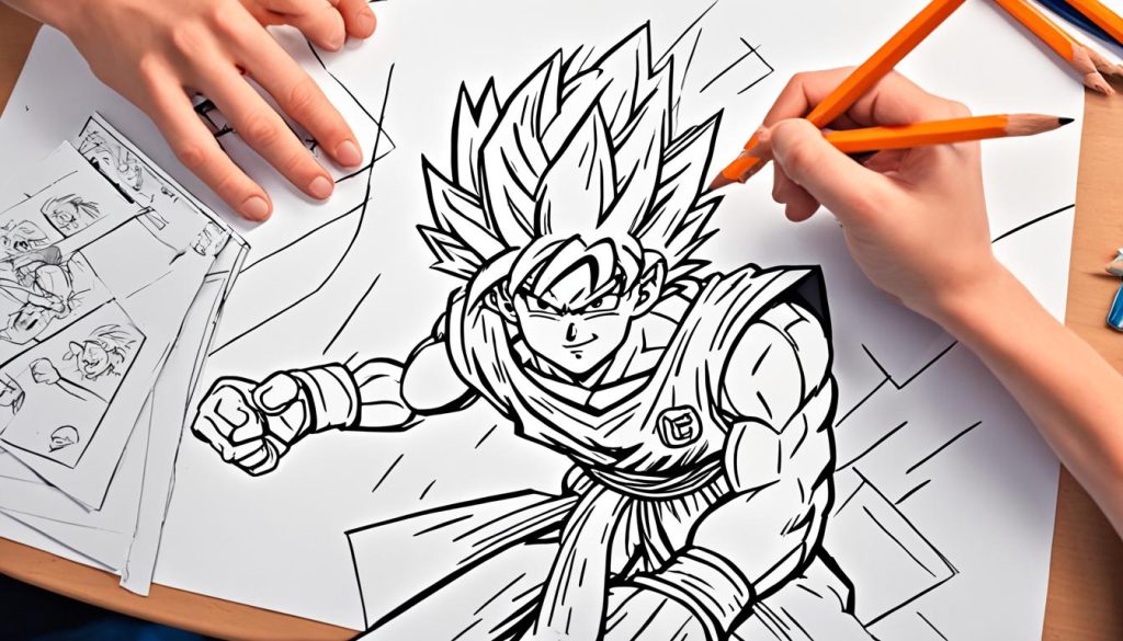 goku drawing techniques for beginners