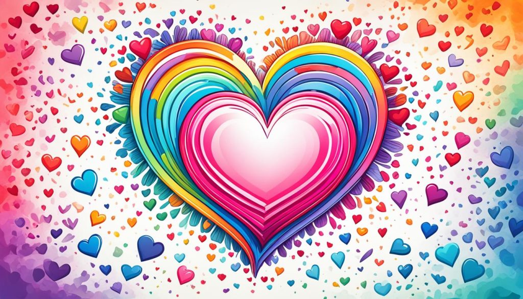 how to add color to a heart drawing