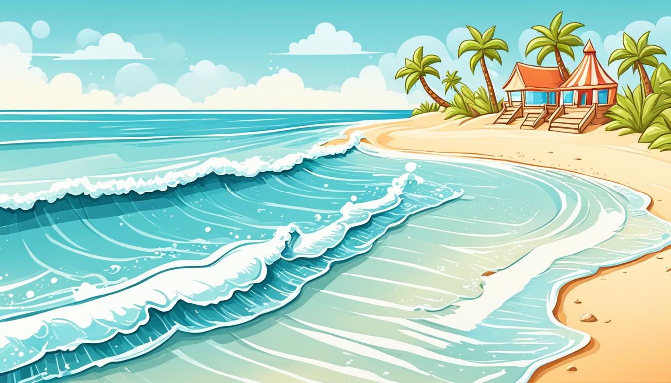 how to draw a beach