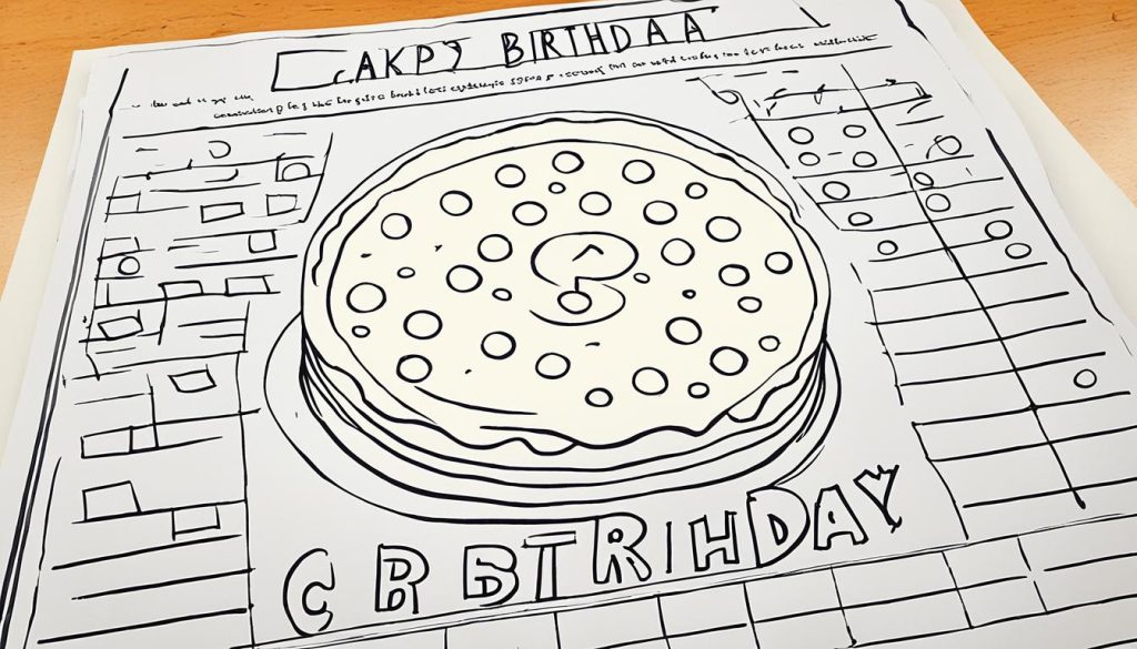 how to draw a birthday cake worksheets