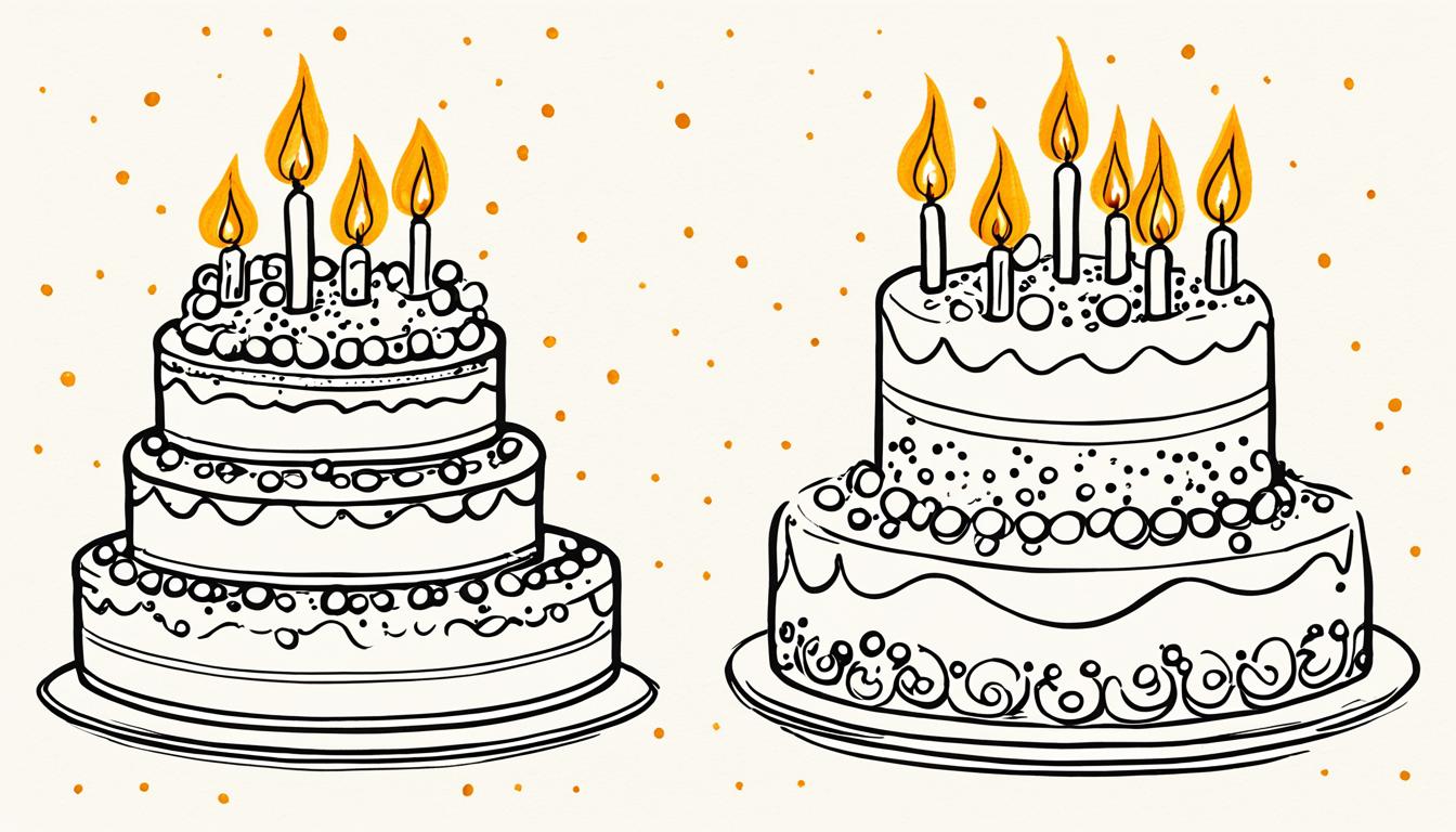 how to draw a birthday cake