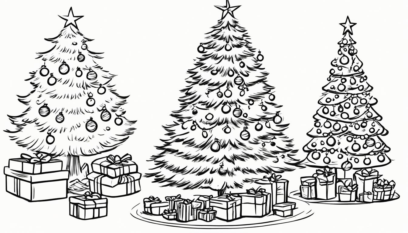 how to draw a christmas tree