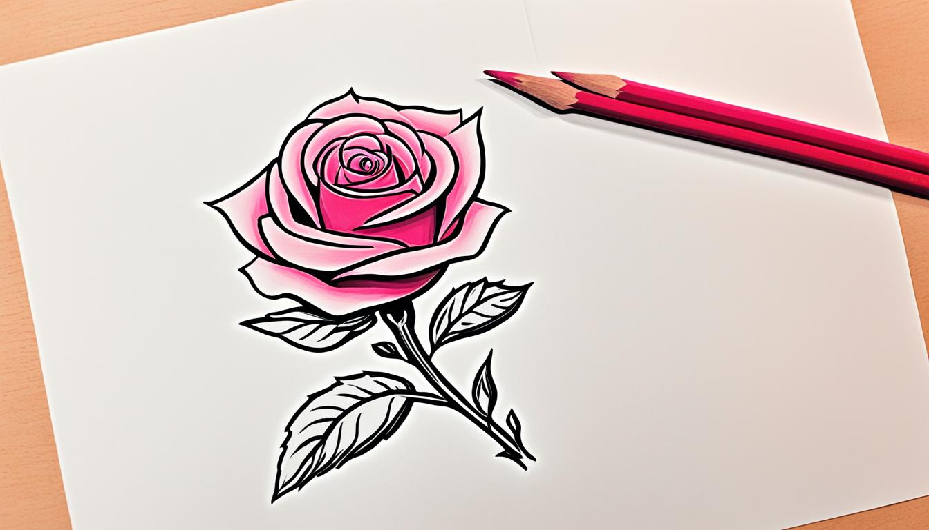 how to draw a rose step by step
