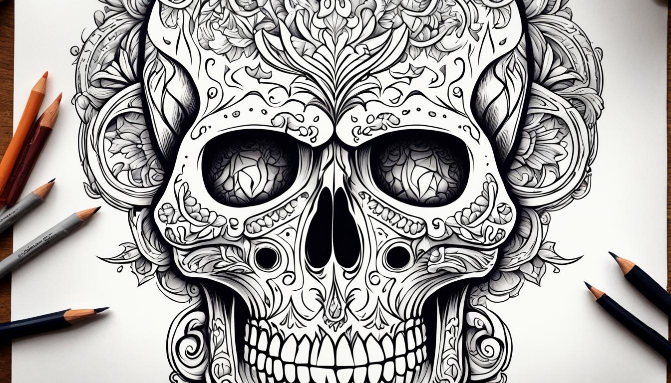 how to draw a skull