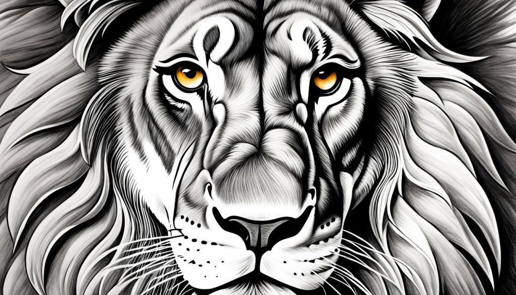 lion drawing for beginners