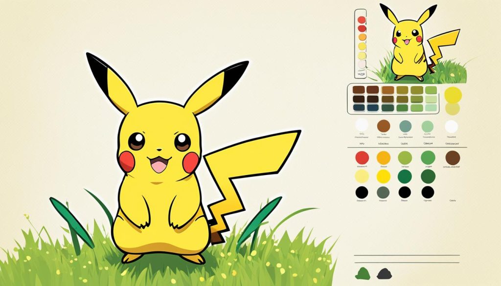 pikachu color guide