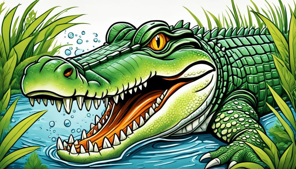 realistic alligator drawing