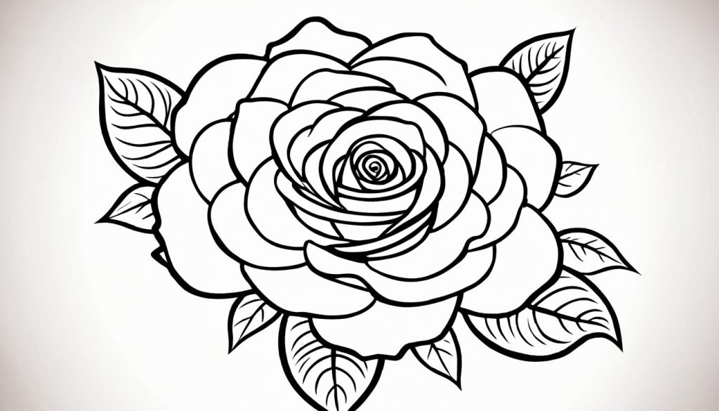 rose coloring page