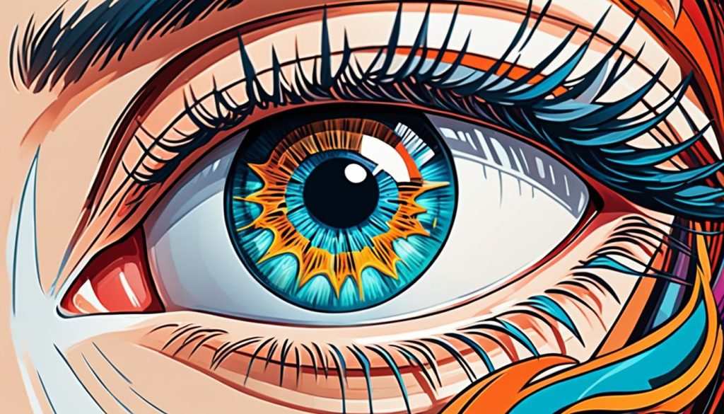showcasing anime eye artwork