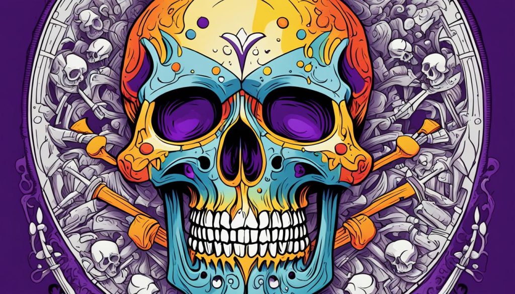 skull drawing color guide