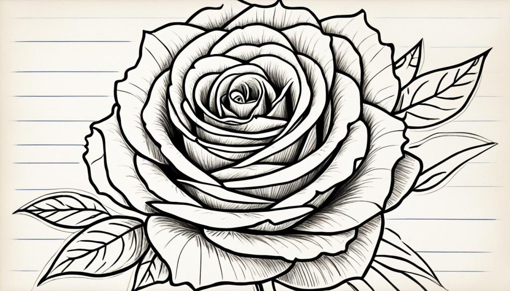 starting the rose drawing