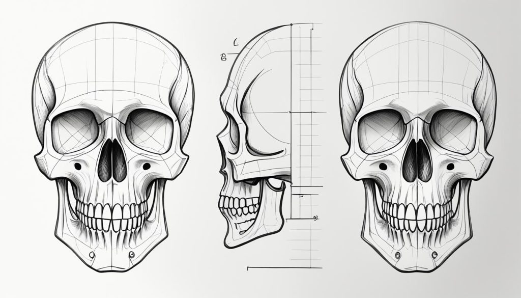 step by step skull drawing tutorial