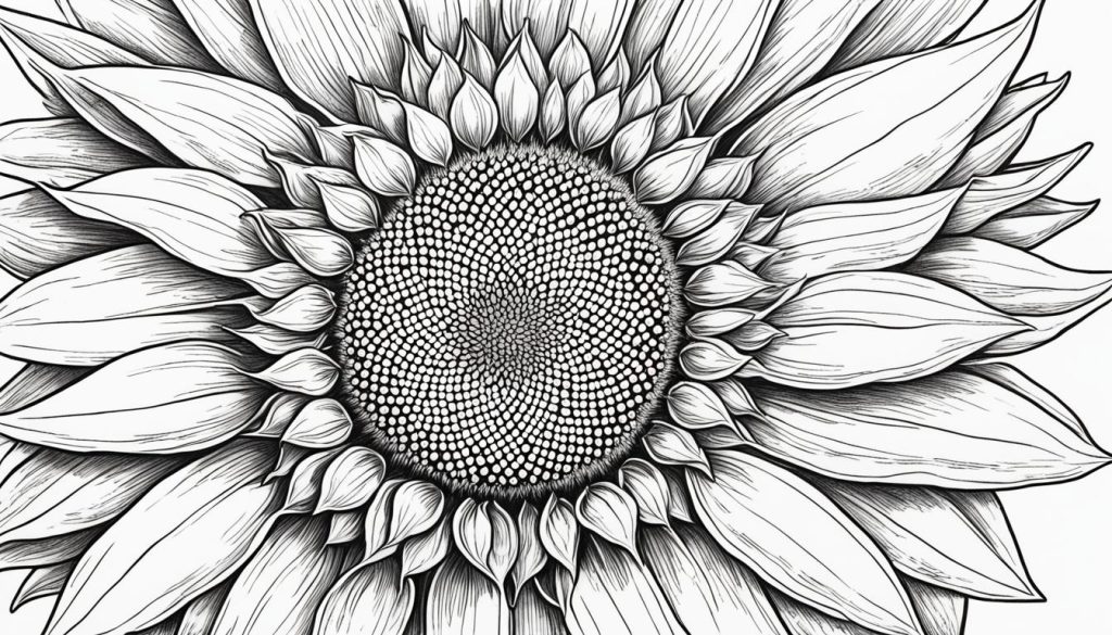 step by step sunflower drawing tutorial