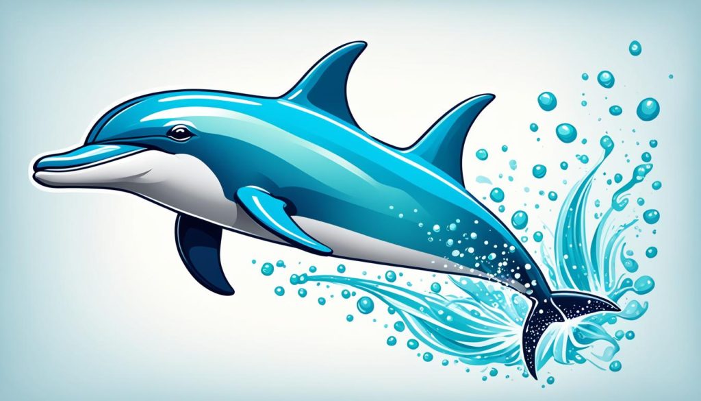 time-lapse drawing of a dolphin