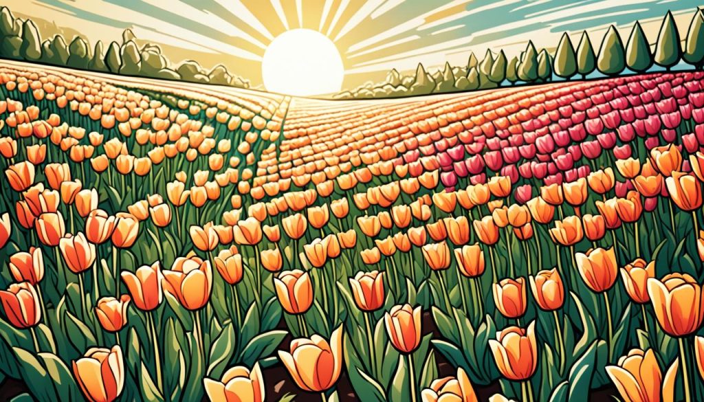 tulip drawing perspective