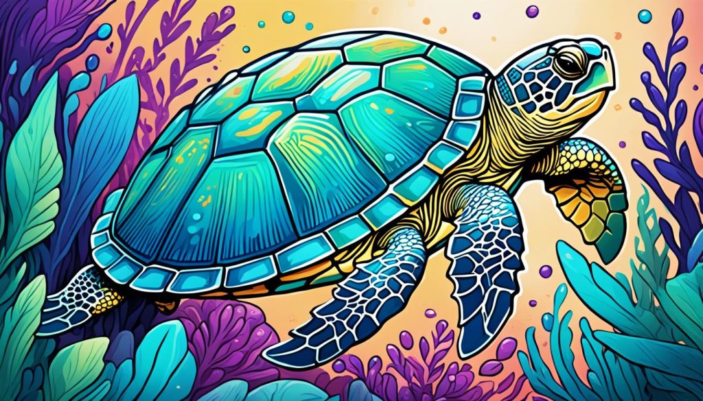 turtle illustration color palette