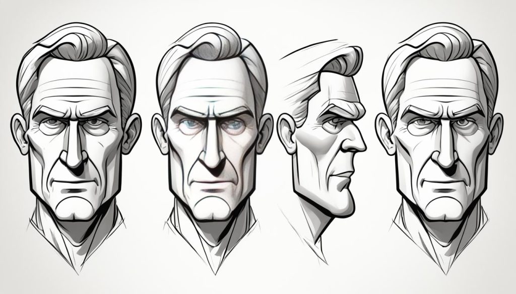 Drawing heads from different angles