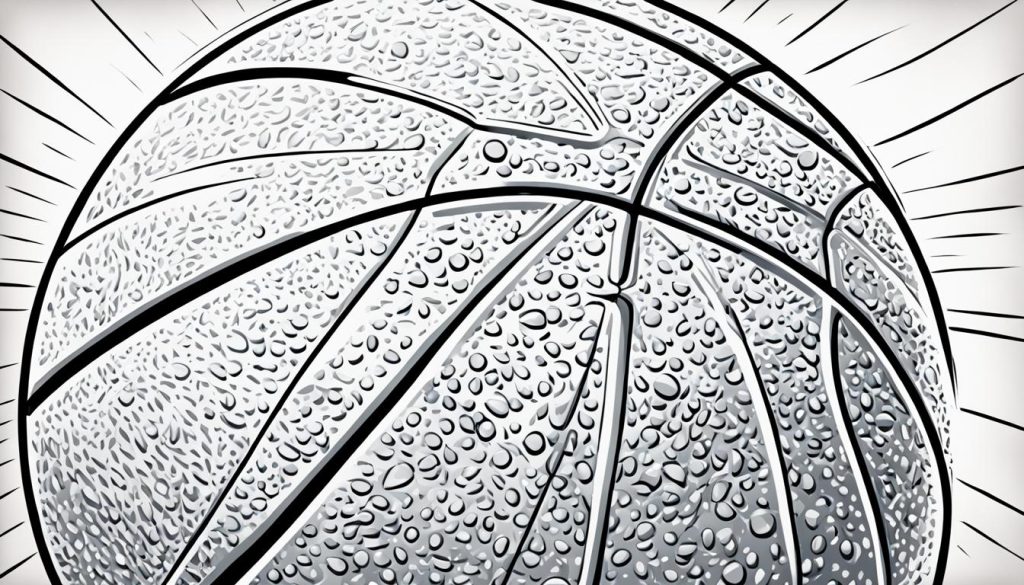 Drawing of a basketball