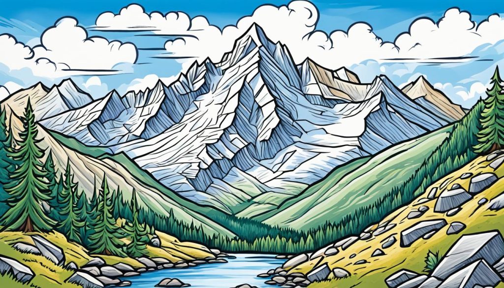 Mountain drawing