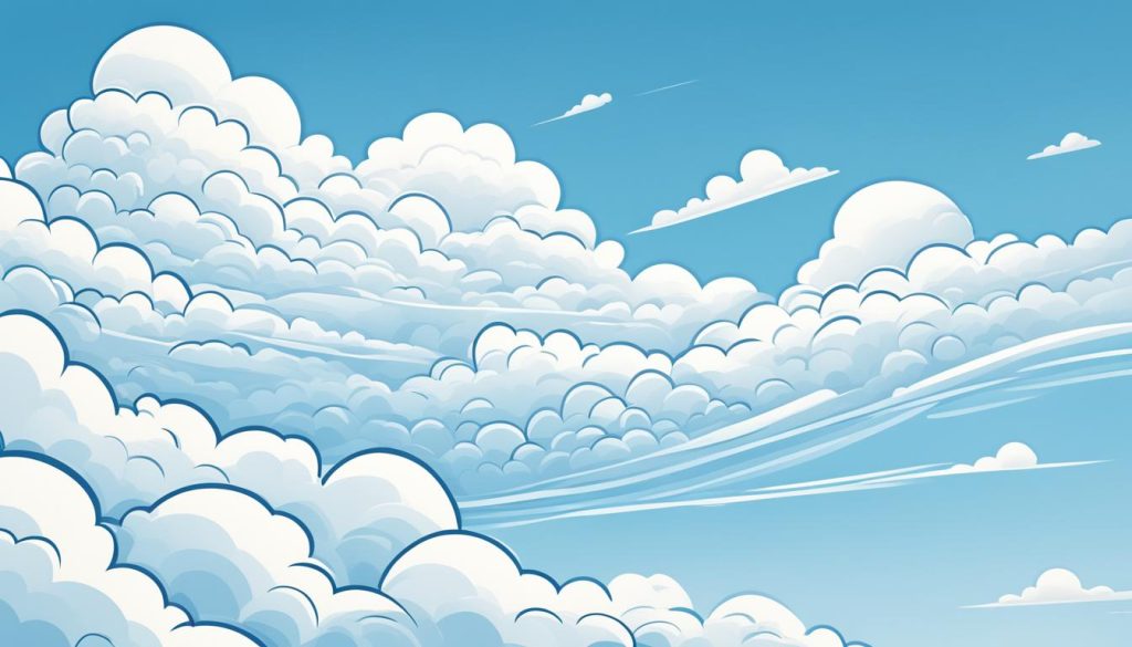 Step-by-step cloud drawing tutorial