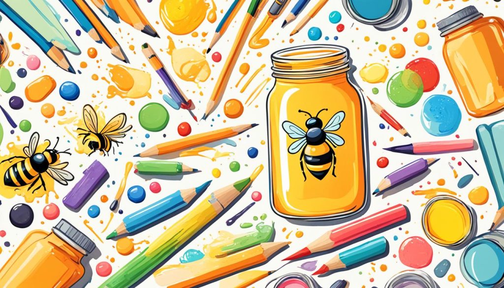 bee drawing supplies