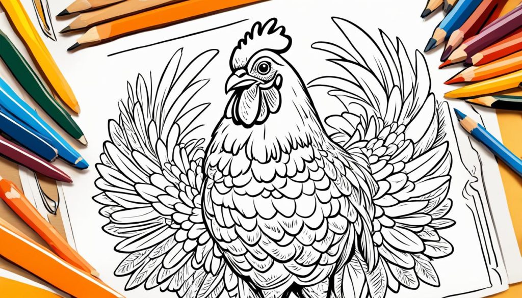 chicken coloring page