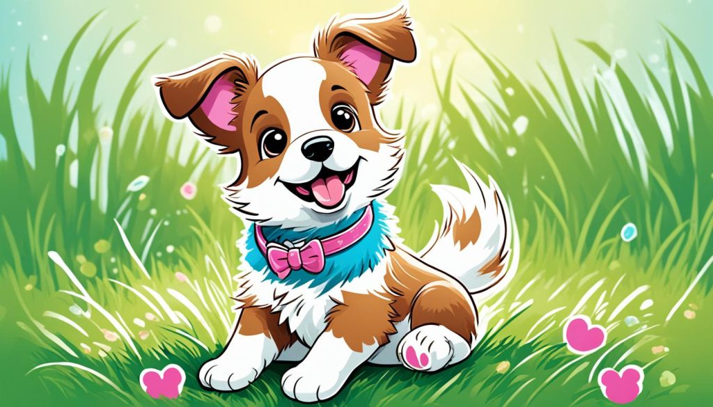 drawing a cute puppy