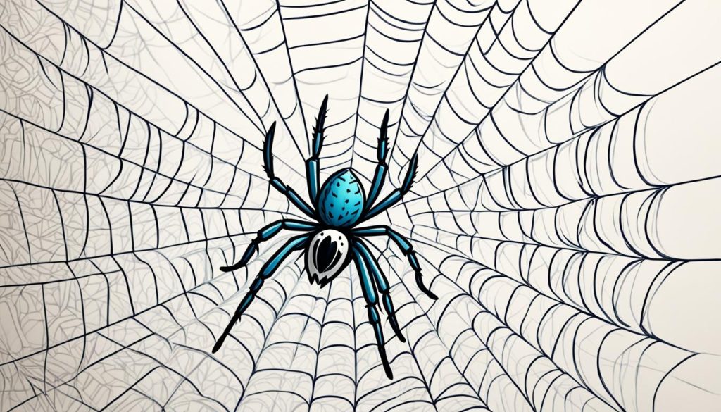 drawing a spider web for beginners