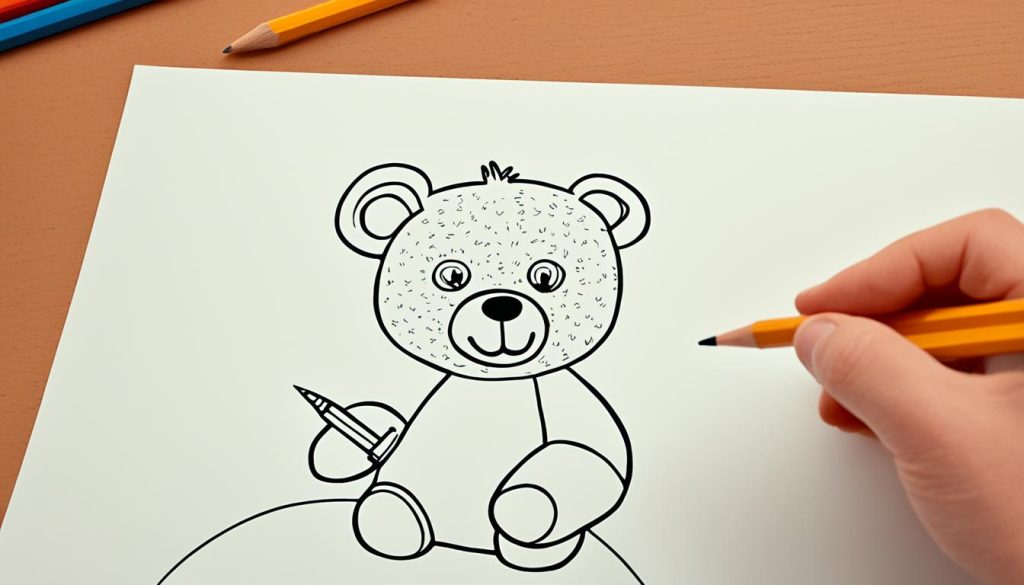 drawing a teddy bear