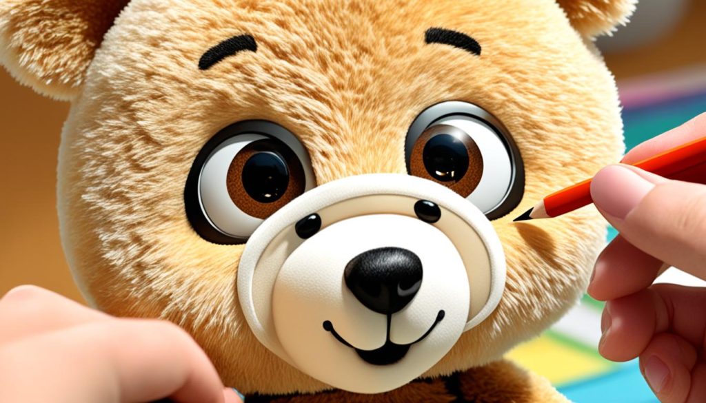 drawing a teddy bear