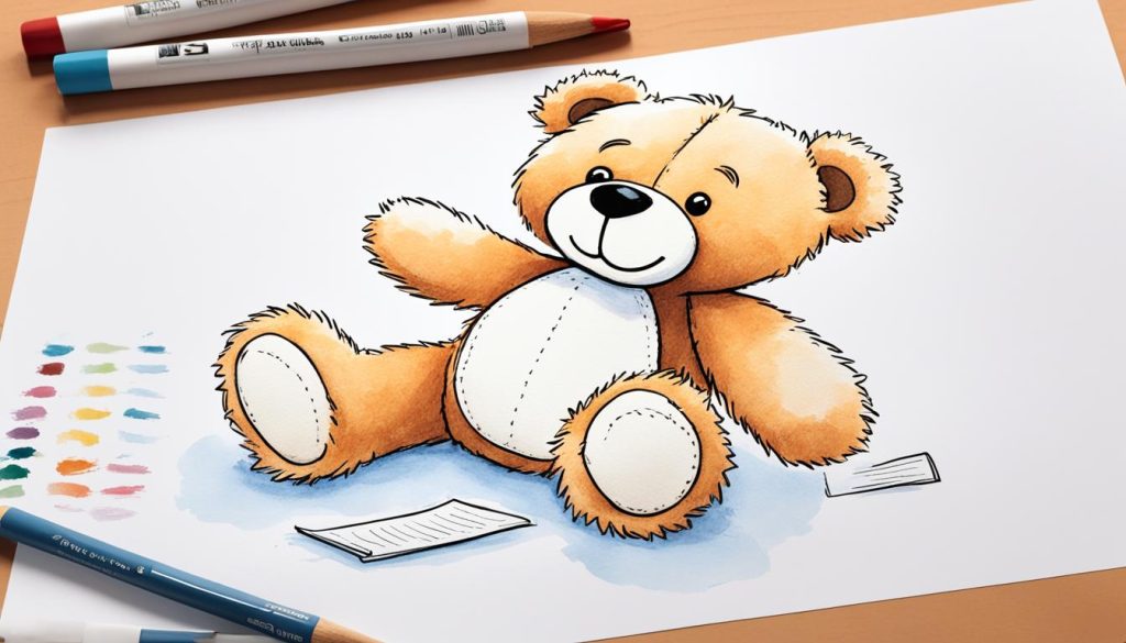 drawing a teddy bear legs