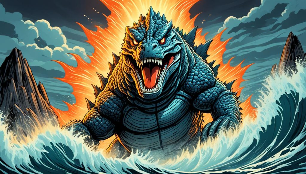 drawing godzilla