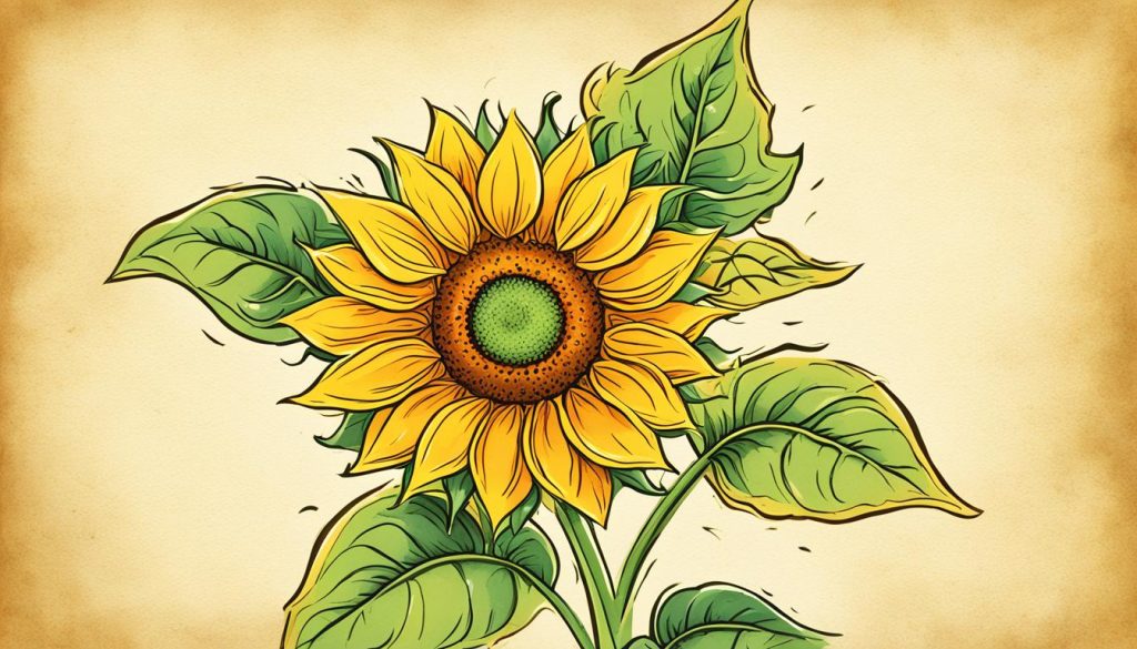 drawing sunflowers for beginners
