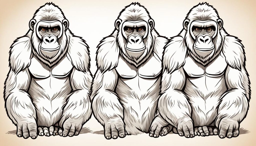 easy gorilla drawing
