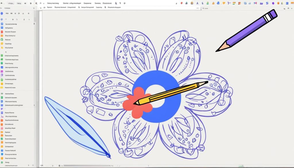editing tools in Google Docs Drawings