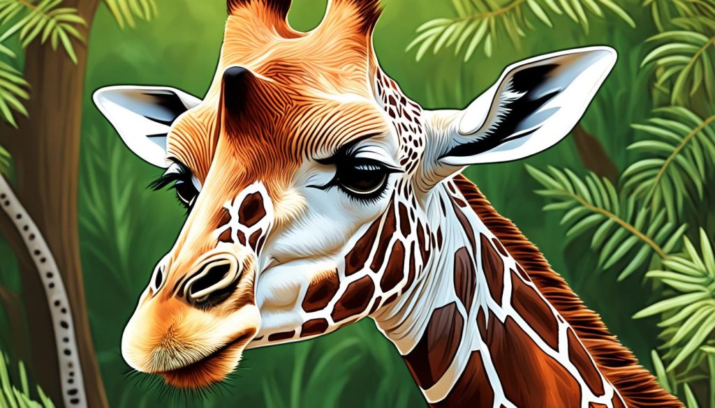 finishing touches for giraffe drawing