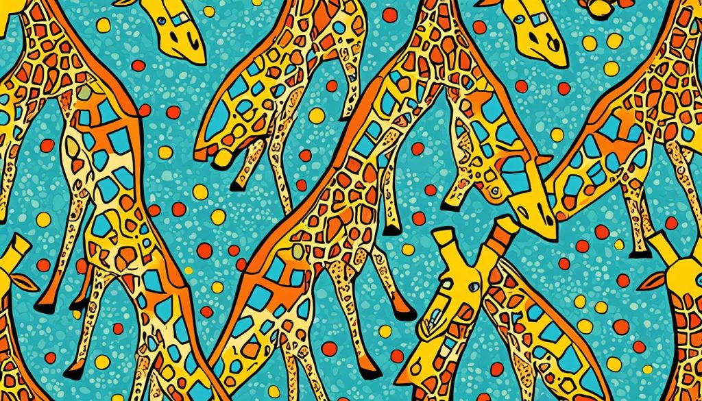 giraffe pattern drawing
