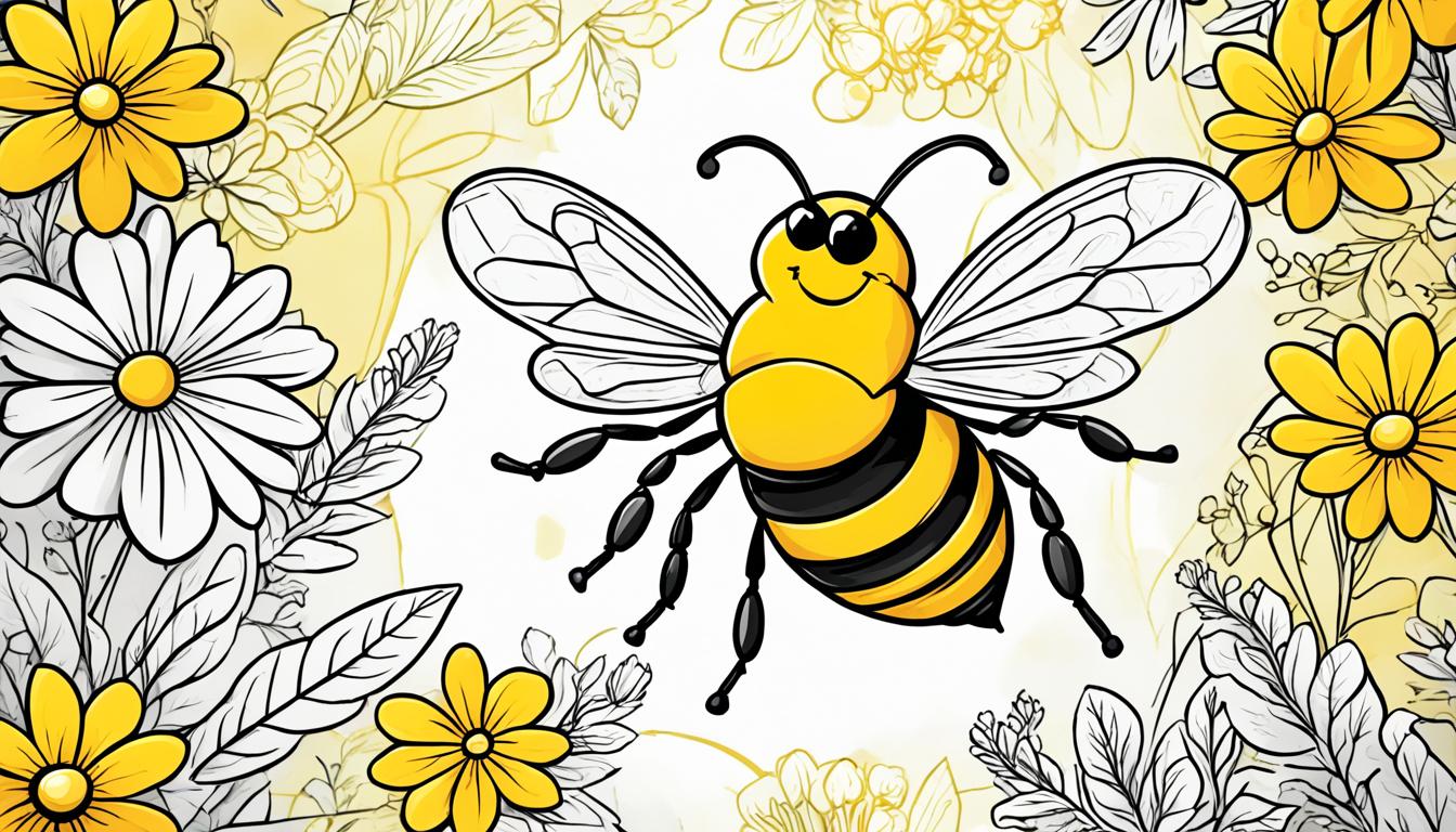 how to draw a bee