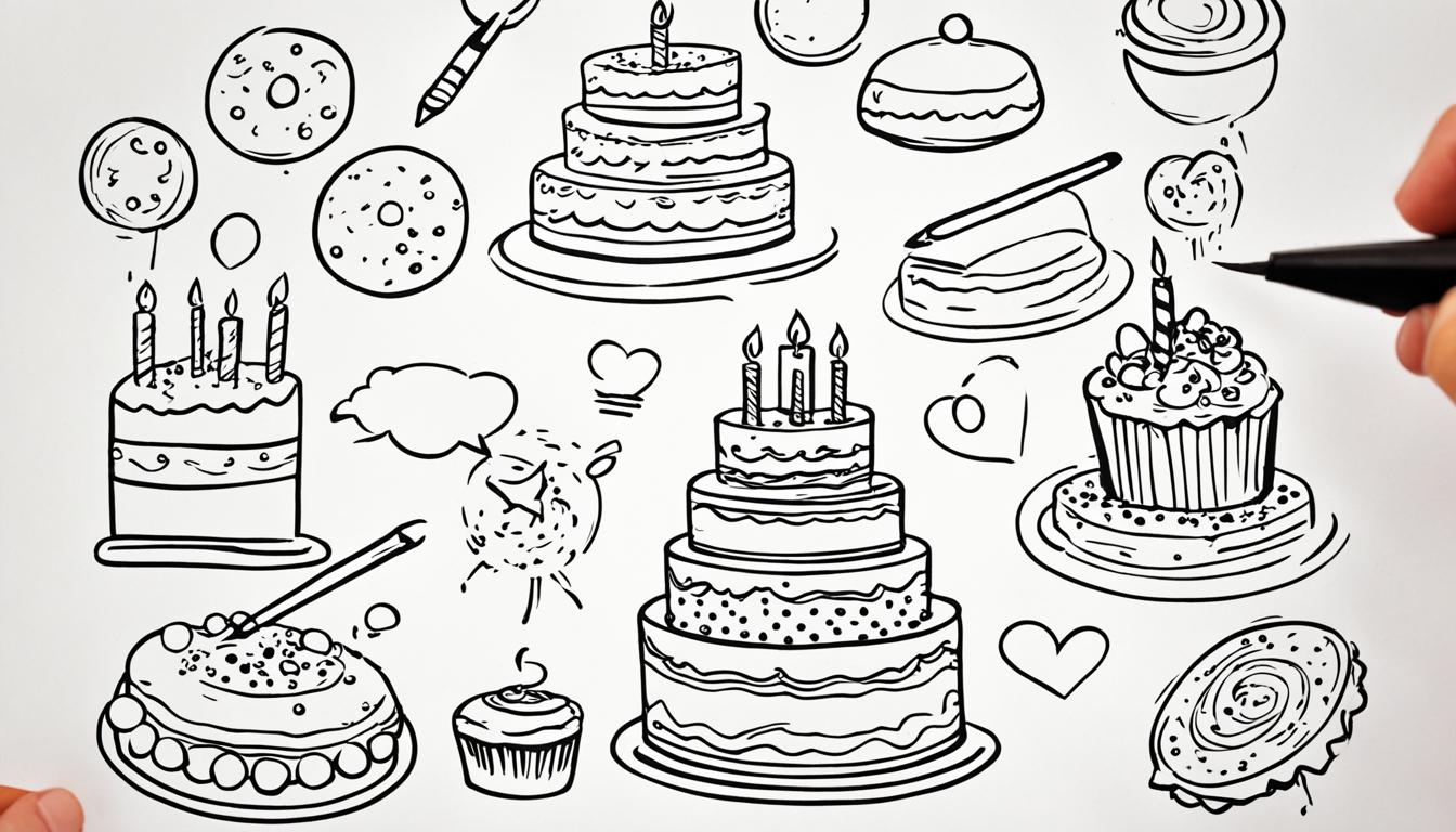 how to draw a cake