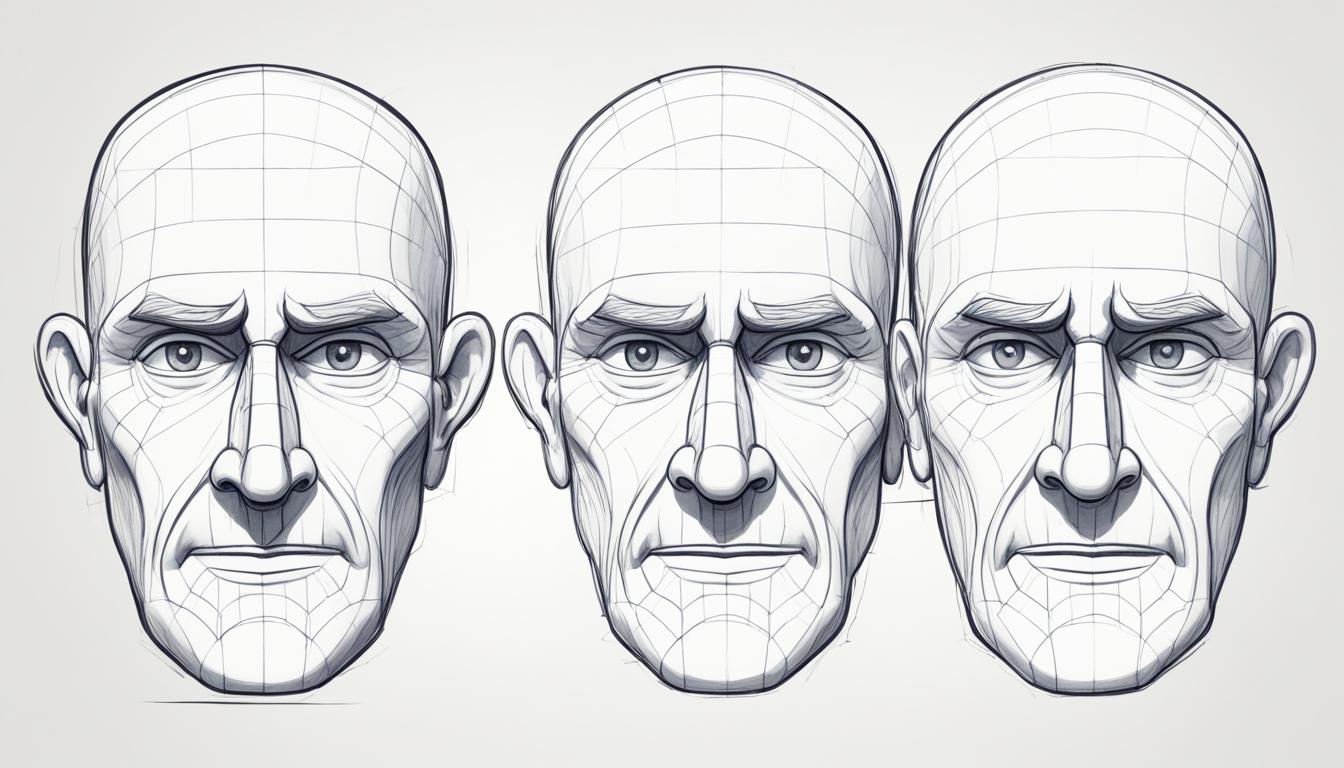 how to draw a head