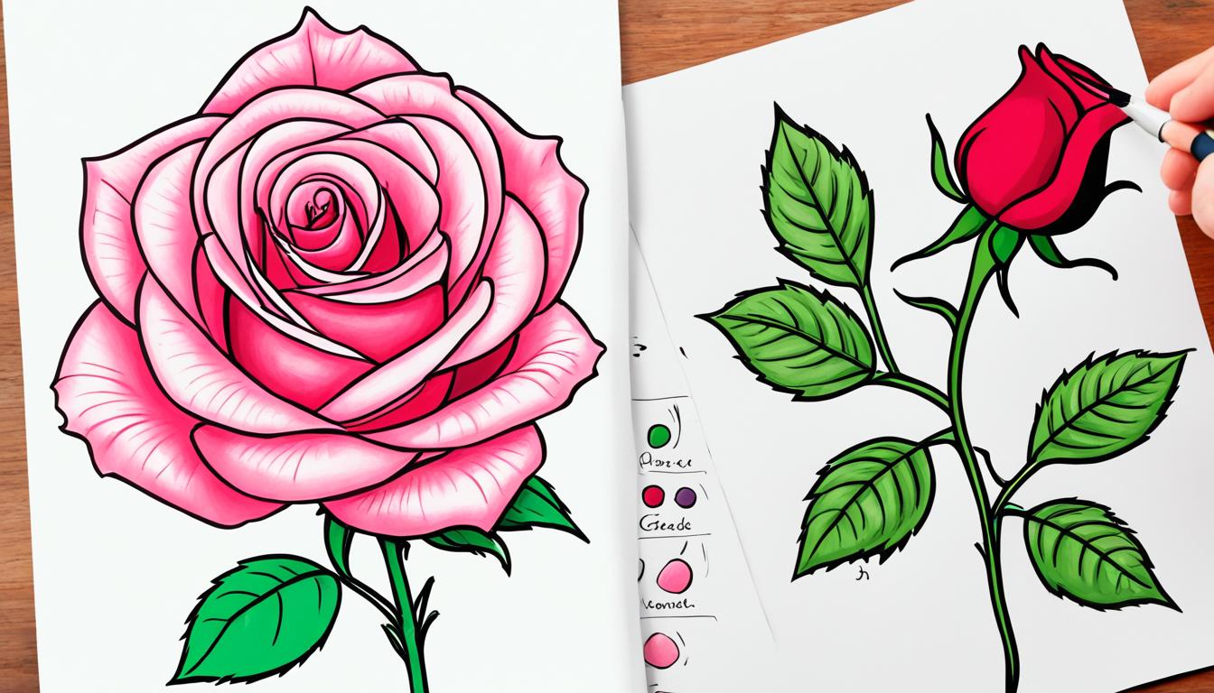 how to draw a rose easy