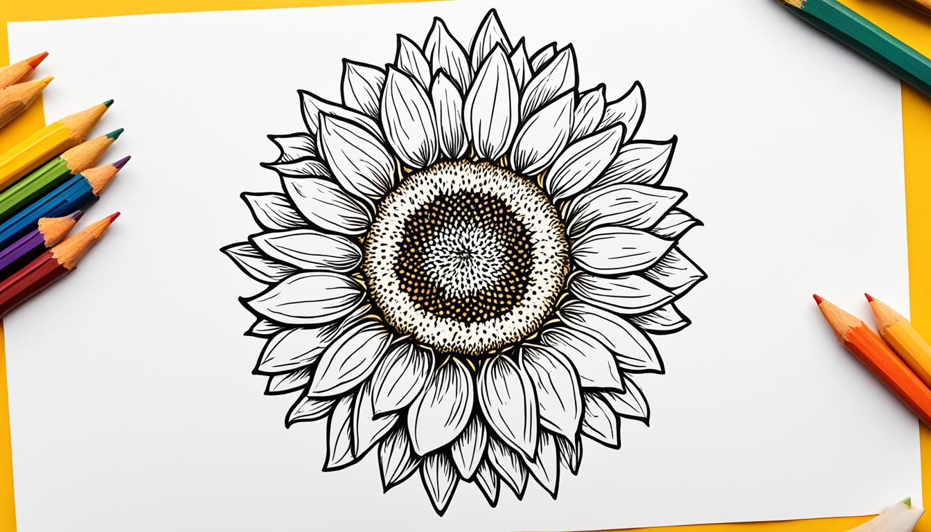 how to draw a sunflower