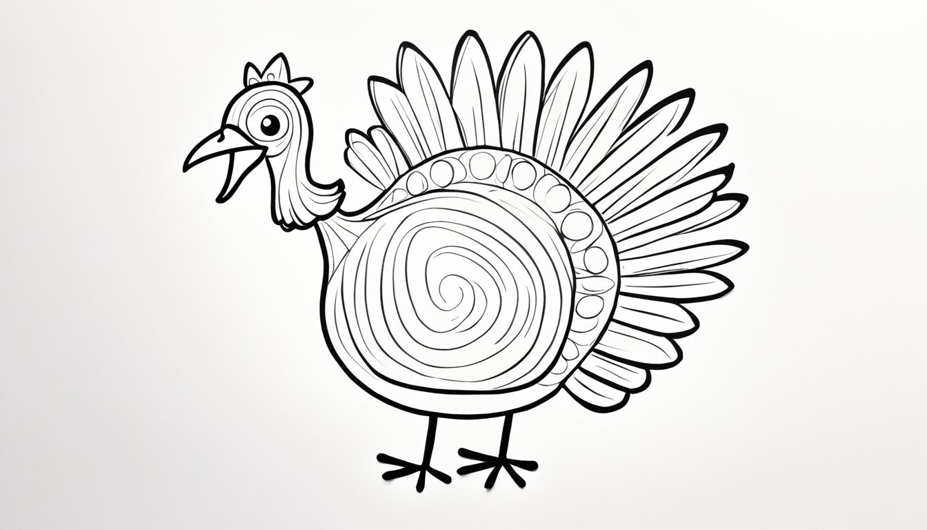 how to draw a turkey easy