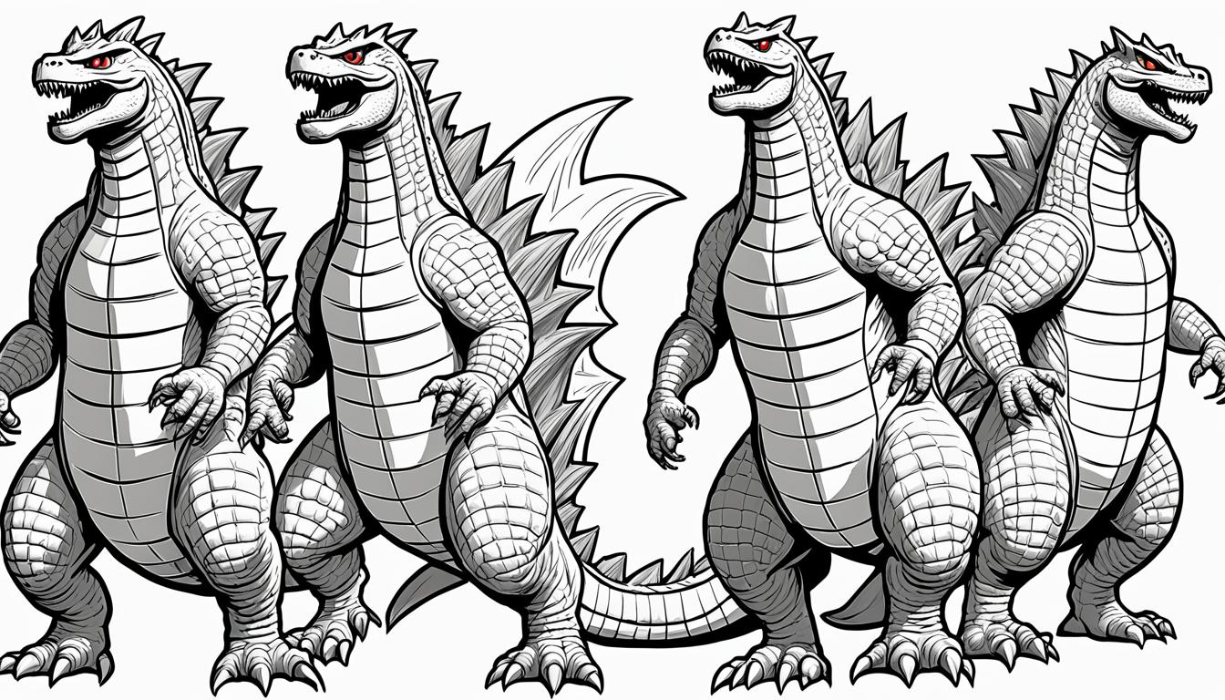 how to draw godzilla