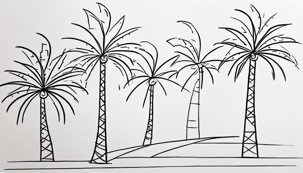 learn to draw a palm tree tutorial