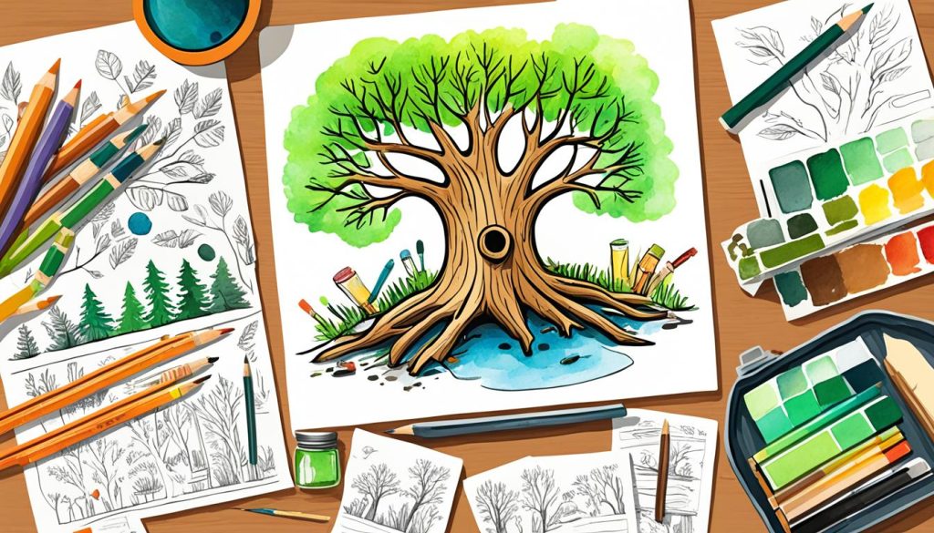 materials for tree drawing