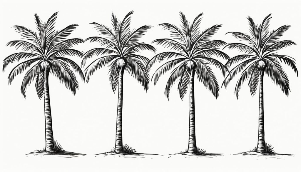palm tree art techniques
