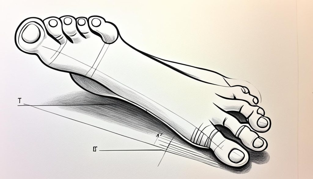 step-by-step foot drawing tutorial