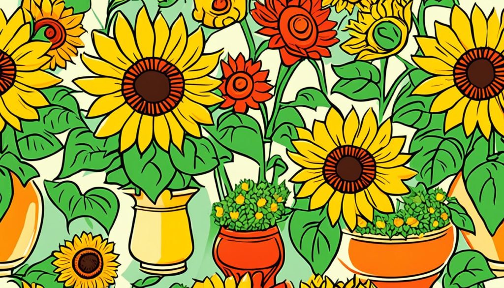 sunflowers in a vase